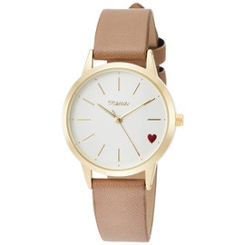 Fieldwork FSC136 Women's Analog Watch with Leather Strap, gray, watch