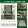 CRFATOP Polyester Wing Chair Covers 2 Piece Stretch Wingback Chair