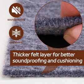 Non Slip Rug Pad, 6x9 Ft Extra Large Felt Area Rug, 1/4” Cushioned Non Skid Carpet Pads, Felt Rug Pad for Under Hardwood Floors, Thick Rug Pads for All Floors, Keep Rug Soft and Safe