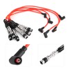 Spark Plug Cable, Pack of 6 Red Ignition Cable Ignition