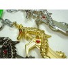 Magic Dragon Luminous Sword Keychain 3 Color Set (Gold, Silver,
