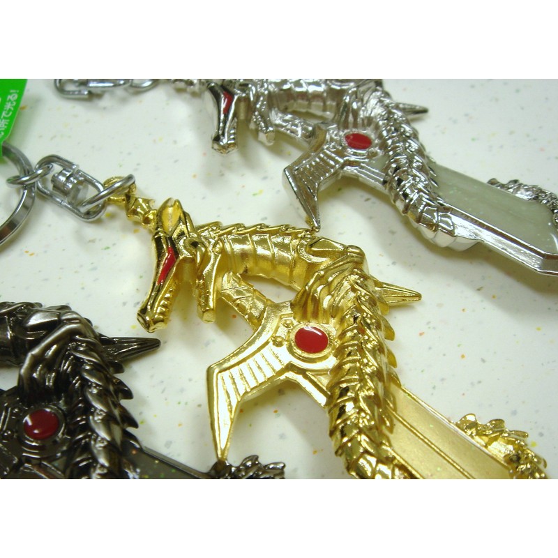 Magic Dragon Luminous Sword Keychain 3 Color Set (Gold, Silver,