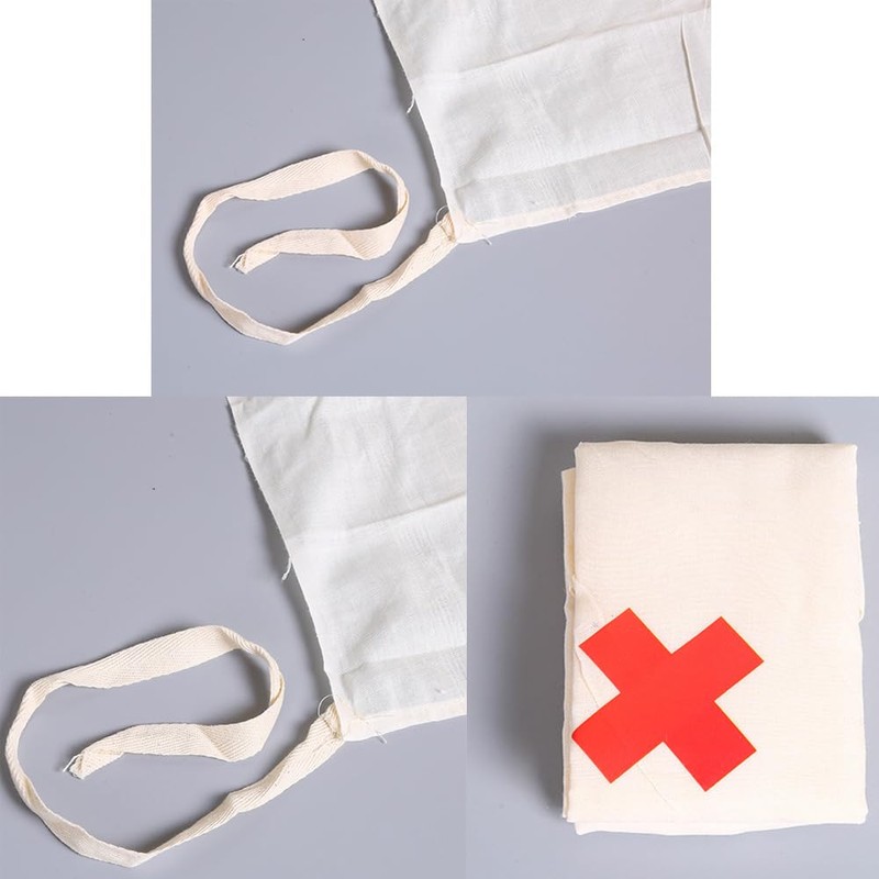DeaHea 2 Pack Triangular Bandages with Cross Printing First Aid