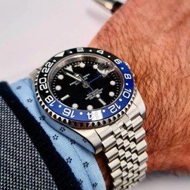 BY BENYAR Pagani Design Mens Watches GMT 100M Waterproof Sapphire Glass Stainless Steel Automatic Watches Gifts for Men PD-1662 (5-Black Blue)