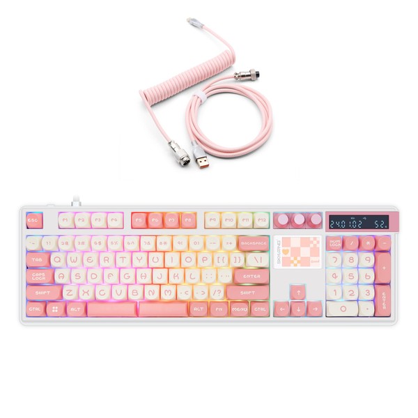 Glacier Skyloong GK104 Pro Full Size, Wireless/Wired Detachable USB-C Hot