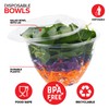 Stock Your Home 48oz Clear Plastic Salad Bowls with Lids