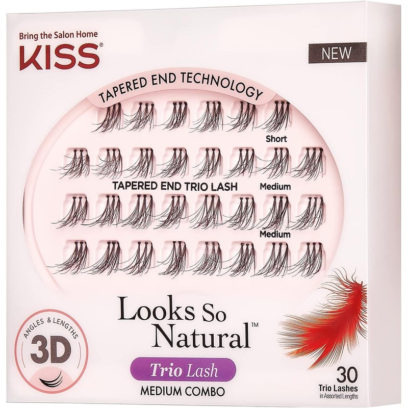 Kiss Products Ever Ez Trio Lashes Medium, 0.03 Pound