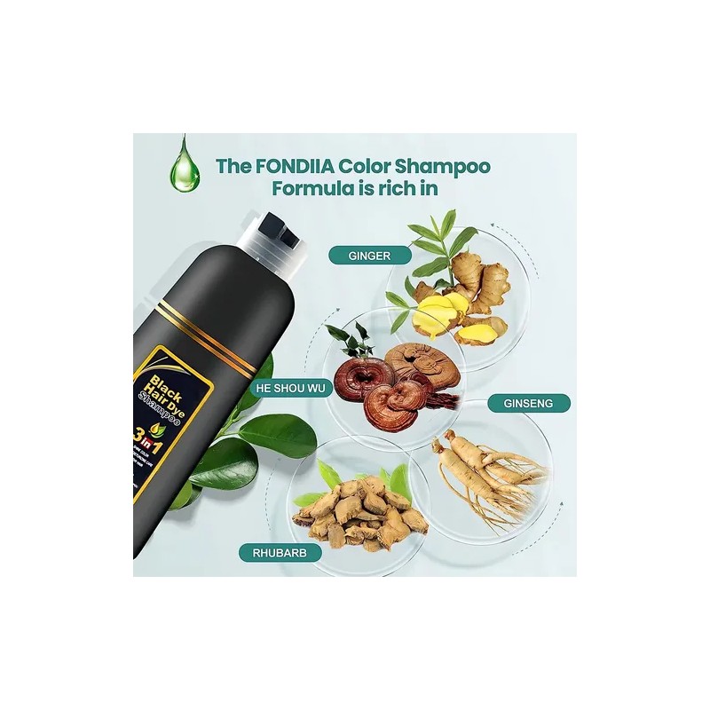 Meidu Shampoo Con Tinte Hair Dye Champu Color CASTAÑO NEGRO