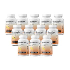Balancebreens Bromelain 500mg, 120 Capsules - Pineapple Extract Digestive Enzyme, Supports Digestion and Joint Health Supplement (120 Count (Pack of 12))