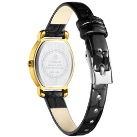 LN LENQIN Women's Retro Style Watch Lightweight and Luxurious Watch with Leather Strap, Black gold white, Strap.