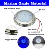 SMIXCTEK Marine Boat Dome Light, Dual Color 5.5" 12V LED