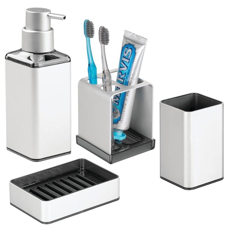 InterDesign Metro Ultra Rustproof Aluminum Soap Dispenser Pump for Kitchen