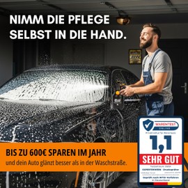 EXPERTENWERK Premium Schaumsprüher 2L -Drucksprüher mit individuell anpassbarem Schaum & überdruckventil für Autowäsche. Auto Schaum-Sprüher, Pumpsprüher mit Schaumdüse für Kfz, Haushalt, Gartenmöbel