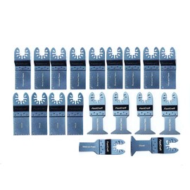 FastCraft 19pc Oscillating HCS Steel & E-Cut Saw Blades Fits Most Major Brands
