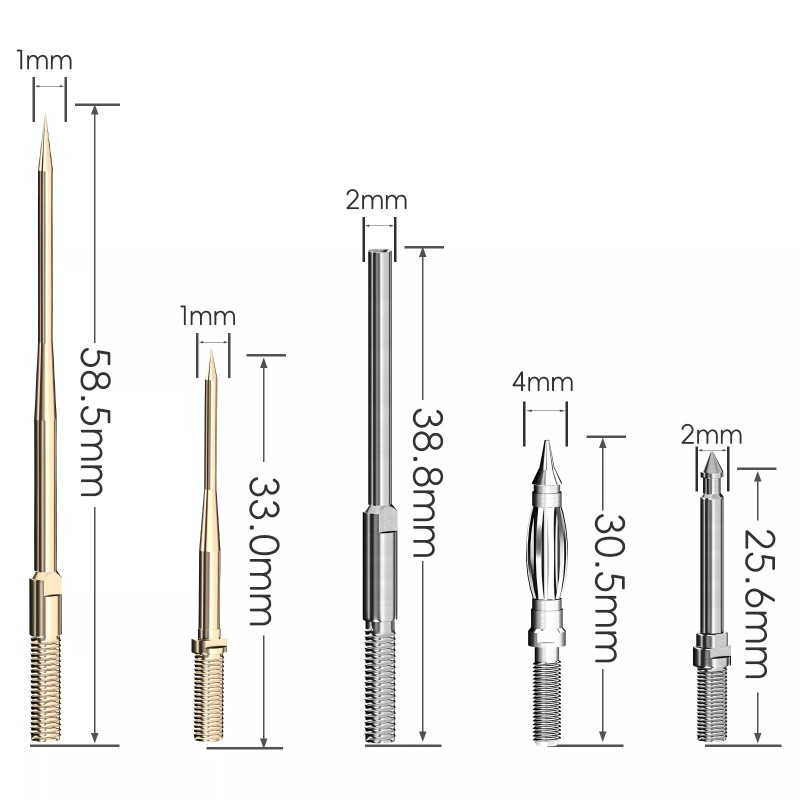 Peakelect Silicone Multimeter Test Leads Kit 25PCS with Replaceable Gold-Plated