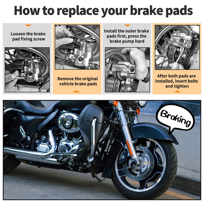 AHL Front and Rear Brake Pads for KAWASAKI KL650 KL