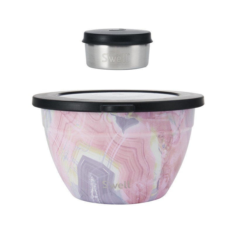 S'well Salad Bowl Kit, Geode Rose 1.9L - Salad Lunch