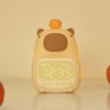 Cute Capybara Alarm Clock Night Light, for Kids and Adults,