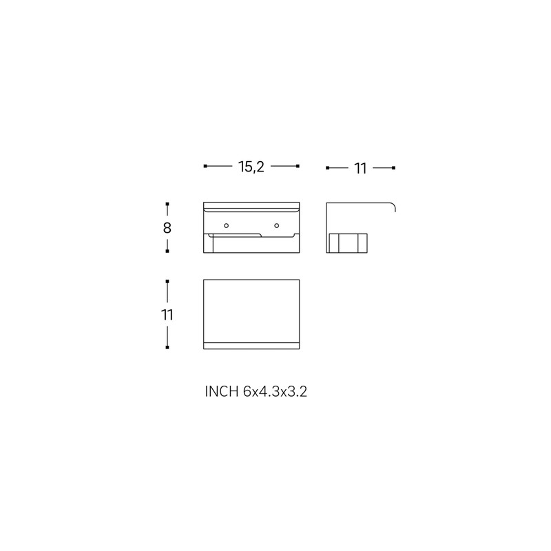 COSMIC Lineb+ Toilet Roll Holder Chrome