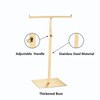 HEYLEAYAR T Shaped Purse Display Stand Adjustable Height,Stainless Steel Countertop