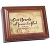 Cottage Garden Hearts Shared Love Never Apart Woodgrain Keepsake Music
