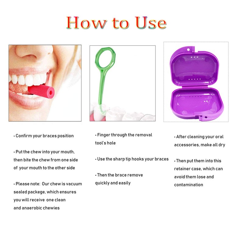 Invisible Orthodontic Set (4 Pieces) - 1 Alignment Tool |