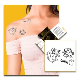 Ubica Temporary Tattoo Adult Fake Tattoo Realistic And Long-Lasting Non-Reflective Waterproof 1-2 Weeks Black Sharks 3in x 3in