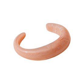 MOEEIJEW Chunky Resin Bangle Bracelets for Women Acrylic Cuff Bracelets Open Bangle Vintage Jewelry (Pink)