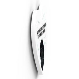 Black Cockapoo Happiness Is Your Dog Snoring Katie Pearson Artworks Heart Shaped Wooden Magnet