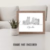 US Midwest Skyline Living Room Wall Decor, Black & White