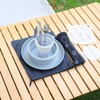 Lafuntar Camping Plate Bowl Cup Cutlery Set for 1, Folding