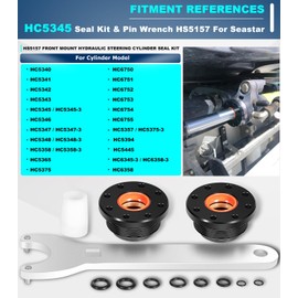 Camoo HC5345 Seal Kit for Seastar Front Mount Hydraulic Steering Cylinder Seal & Pin Wrench HS5157 Kit for HC6750, HC6751, HC5340, HC5341, HC5342, HC5343, HC5344, HC5346, HC6754, HC6755