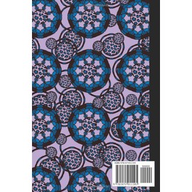  Sketchbook: Animal Print Mandala (Royal Blue and Purple) 6x9 - BLANK JOURNAL WITH NO LINES - Journal notebook with unlined pages for drawing and writing on blank paper