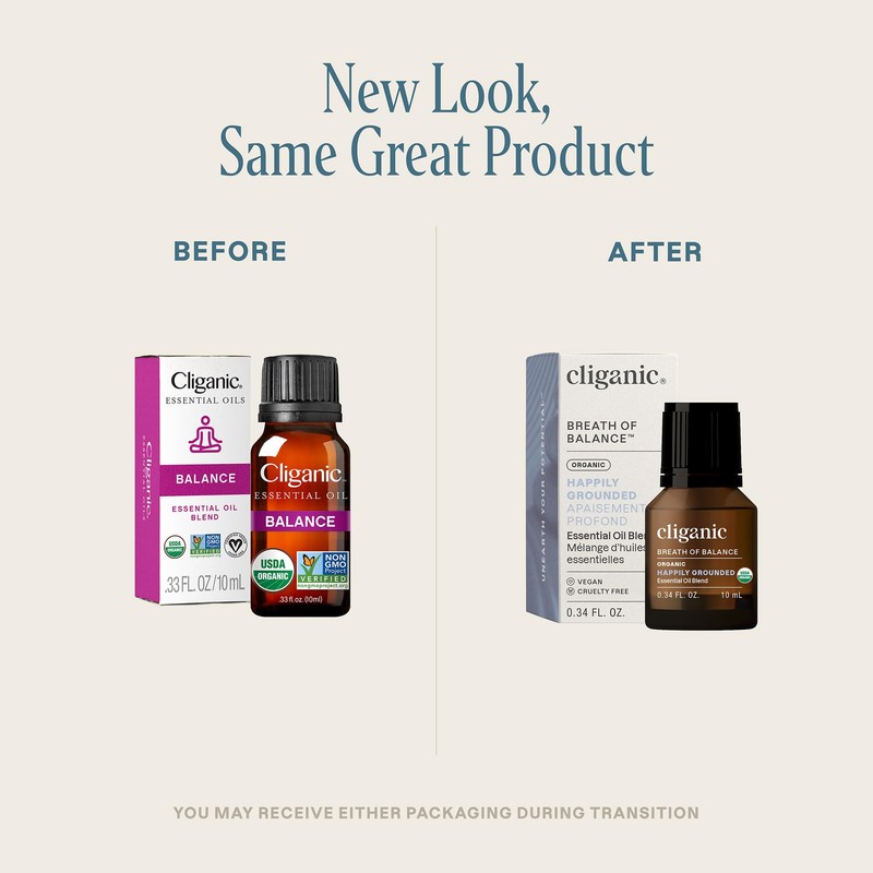 Cliganic Organic Essential Oils Blend - Happily Grounded - Breath