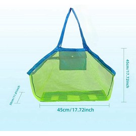 XINYUICEAN Bolso De Playa y Bolso de Mano de Malla, 2 Bolsas de Malla de Playa Ajustables, Bolsa de Playa de Malla Bolsa de Recolección de Conchas para Playa Bolsa de Almacenamiento de Conchas Marinas