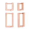 LILIE&WHITE Rose Gold Rectangular Hoop Earrings for Women, Hypoallergenic & Non-Fading, Elegant Statement Jewelry, Gift for Birthdays, Anniversaries & Special Occasions