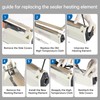 R-PACK Impulse Sealer Heat Wire Element Strip - 12in heated
