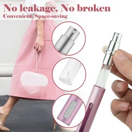OBSGUMU 4pcs Mini Perfume Travel Bottle, Perfume Atomiser Refillable, 5ML Spray Bottles, Portable for Travel Holiday, Outdoor Activities and Business