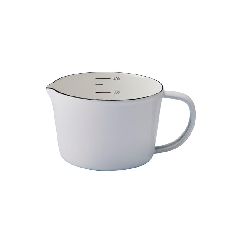 Enameled Pure Enamel Measuring Cup, White, S PU-2308