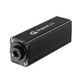 DigitalLife GLI-635-G2A 2er-Pack | Dual-Kanal Ground Loop Noise Isolator 6.35 mm (Betriebssystemunabhängig, Passiv, Metall, F/F), Geeignet für Heim- & Profi-Audio