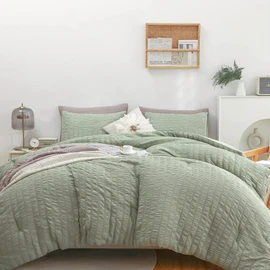 Haowaner Soft Sage Comforter Set Queen, 3 Pcs Sage Green Comforter Set Queen, Light Green Comforter Queen Size Sage Green Queen Comforter Set Queen Comforter Sage Green, Sage Green Comforter Queen