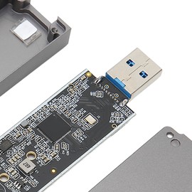 M.2 NVME HDD Enclosure USB 3.1 Gen2 Magnetic Interface 10Gbps Plug and Play External SSD Enclosure for 2242 2260 2280 SSD Magnetic A Port for RTL9210B