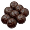 Eden Button Leather Style Walnut Button, 0.8 inches (21.5 mm),