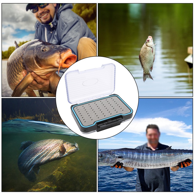 Fly Fishing Box PP Double Side Waterproof Flies Organized Storage