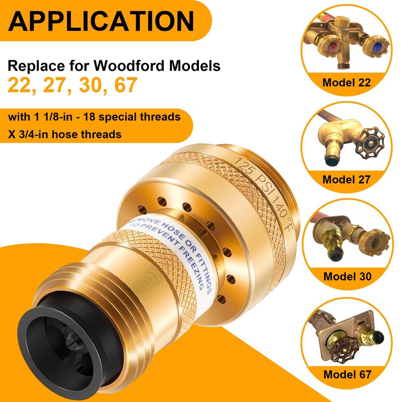 Replace for 50HA-BR Brass Vacuum Breaker Fit for Woodford Models