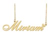 Aoloshow Miriam Name Necklace Heart Charm Pendant 18k Gold Plated