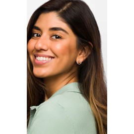 SOFIA MILANI - Women's Earrings 925 Silver Hexagon Stud Earrings, Sterling Silver, No Gemstone