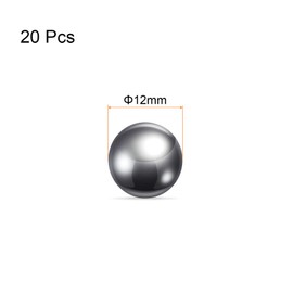 sourcing map 20pcs Precision Balls 12mm Diameter G10 Chrome Steel Ball for Bearings, Silver