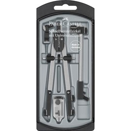 Faber-castell 174045 Quick Adjustment Compass with Aniversal Adapter + Extension and Accessories