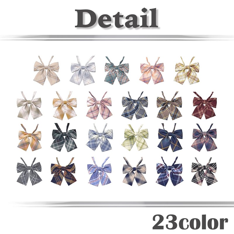 White Fang NC037 Women's School Ribbon, Uniform, Bowtie, Students, Formal,